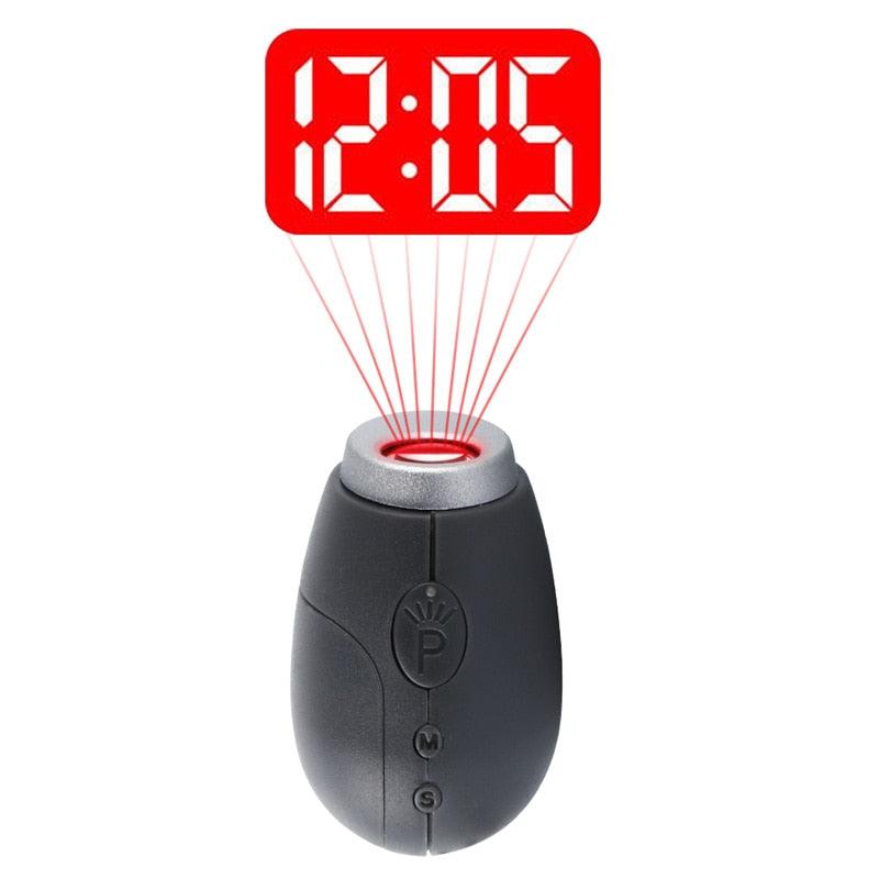 Digital Time Projection Clock Mini LED Clock With Time Projection Wake Up Light Alarm Clock for Heavy Sleeper Portable Digital Watch Night Light Magic Projector Clock