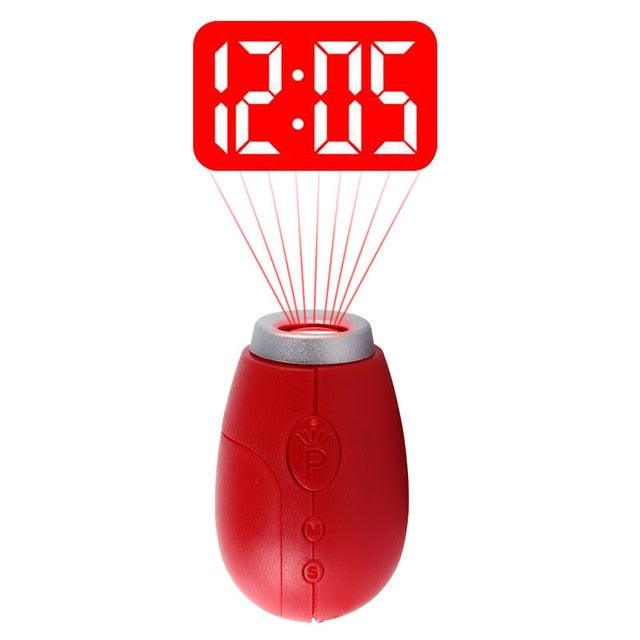 Digital Time Projection Clock Mini LED Clock With Time Projection Wake Up Light Alarm Clock for Heavy Sleeper Portable Digital Watch Night Light Magic Projector Clock