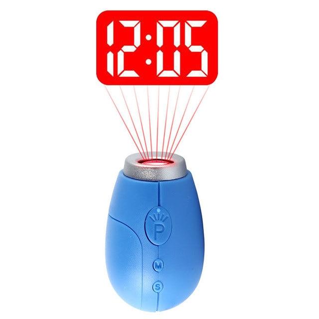 Digital Time Projection Clock Mini LED Clock With Time Projection Wake Up Light Alarm Clock for Heavy Sleeper Portable Digital Watch Night Light Magic Projector Clock