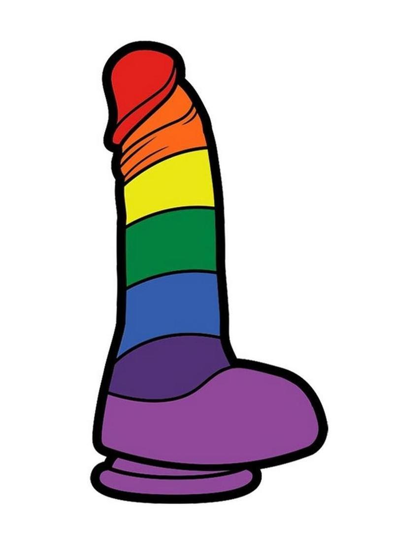 Rainbow Dildo Enamel Pin