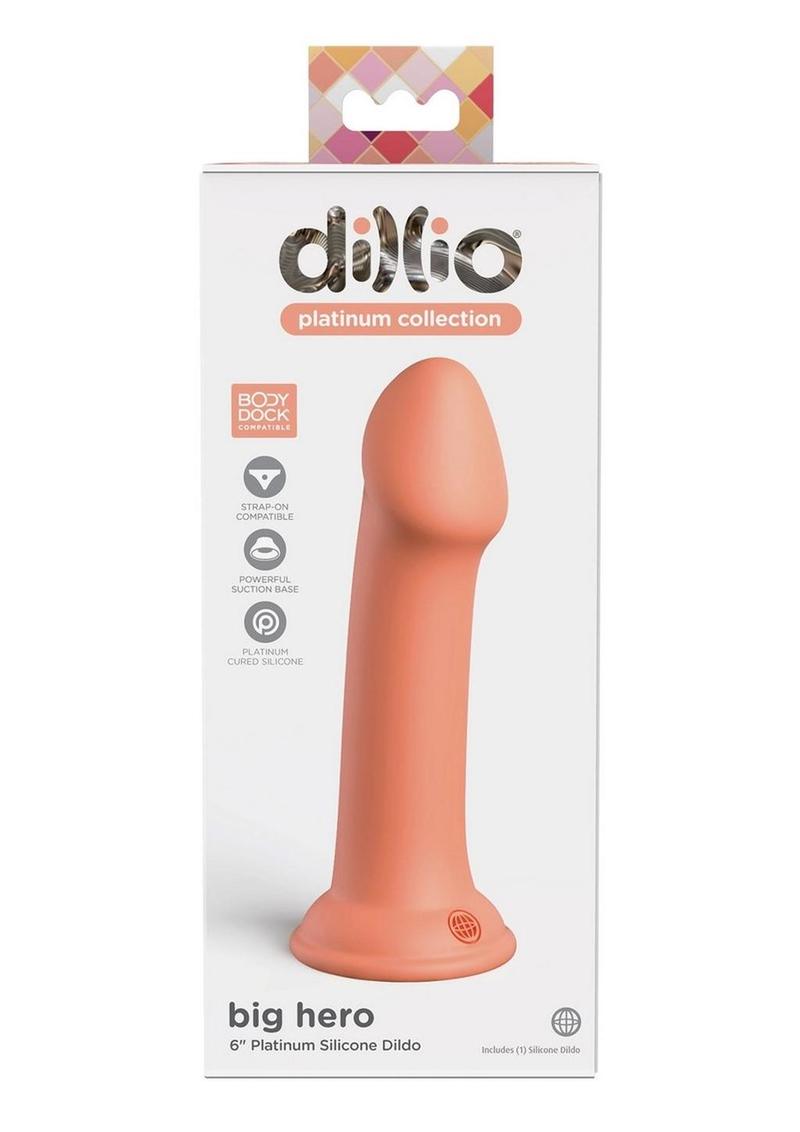 Dillio Platinum Big Hero 6in Silicone Dildo Strap-On Compatible
