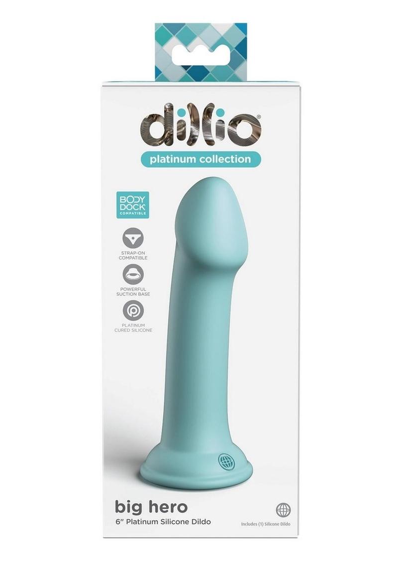Dillio Platinum Big Hero 6in Silicone Dildo Strap-On Compatible