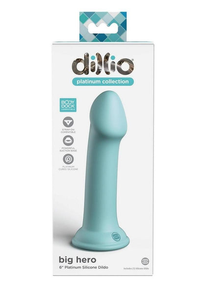 Dillio Platinum Big Hero 6in Silicone Dildo Strap-On Compatible