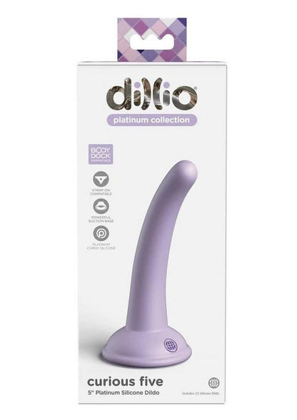 Dillio Platinum Curious Five Platinum Silicone Dildo