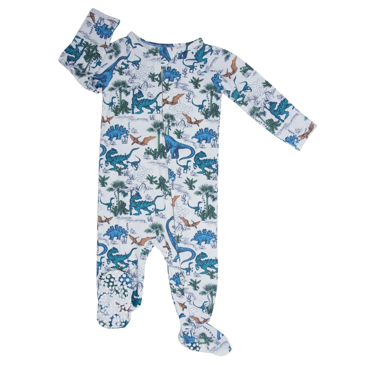 Dinosaur Adventures Zipper Footie