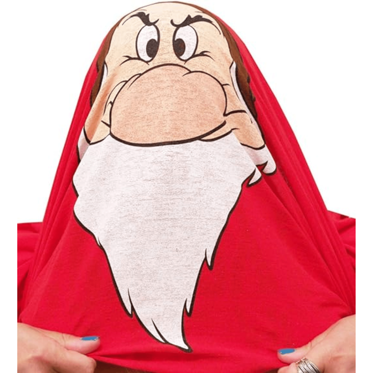 Disney Wanna See Me Act Grumpy Adult Flip Red T-Shirt