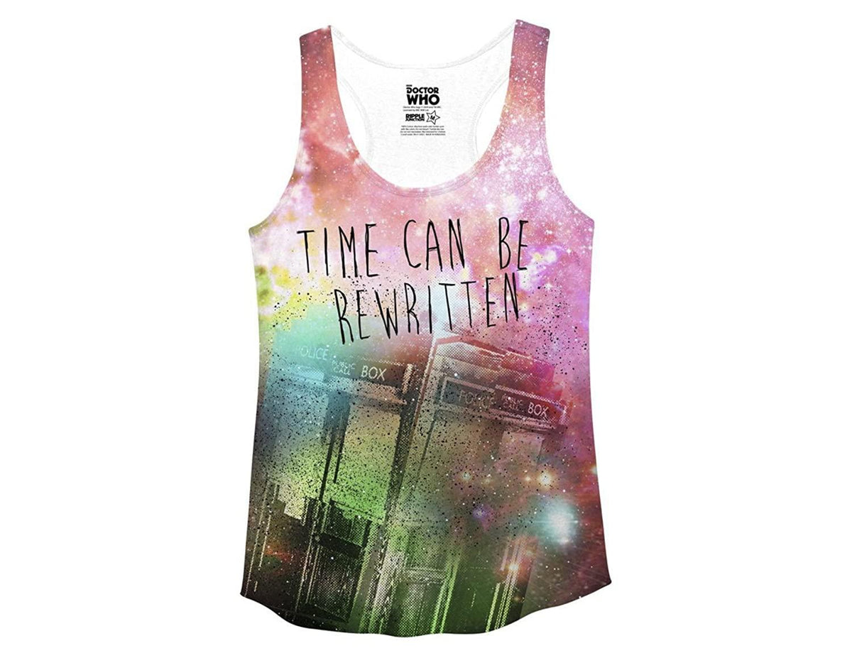 Doctor Who Time Can Be Rewritten Racerback Tank