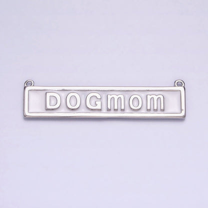 Dog Mom Word Charm Connectors Bar Pendants Link Connector in Gold Silver for Necklace Supply Y-830 Y-831
