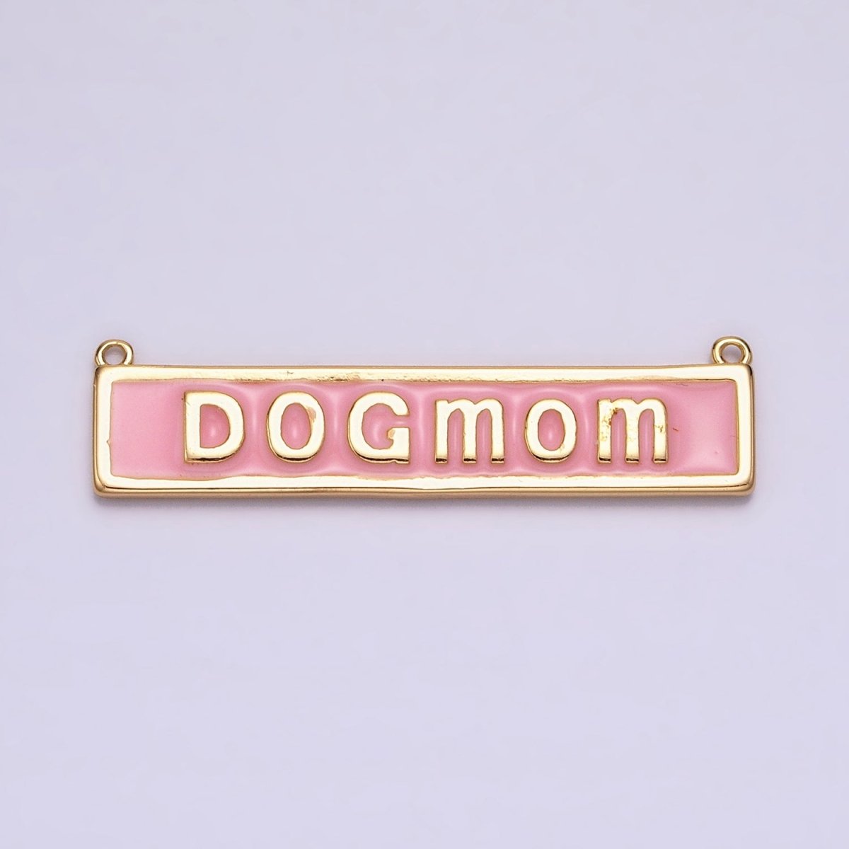 Dog Mom Word Charm Connectors Bar Pendants Link Connector in Gold Silver for Necklace Supply Y-830 Y-831