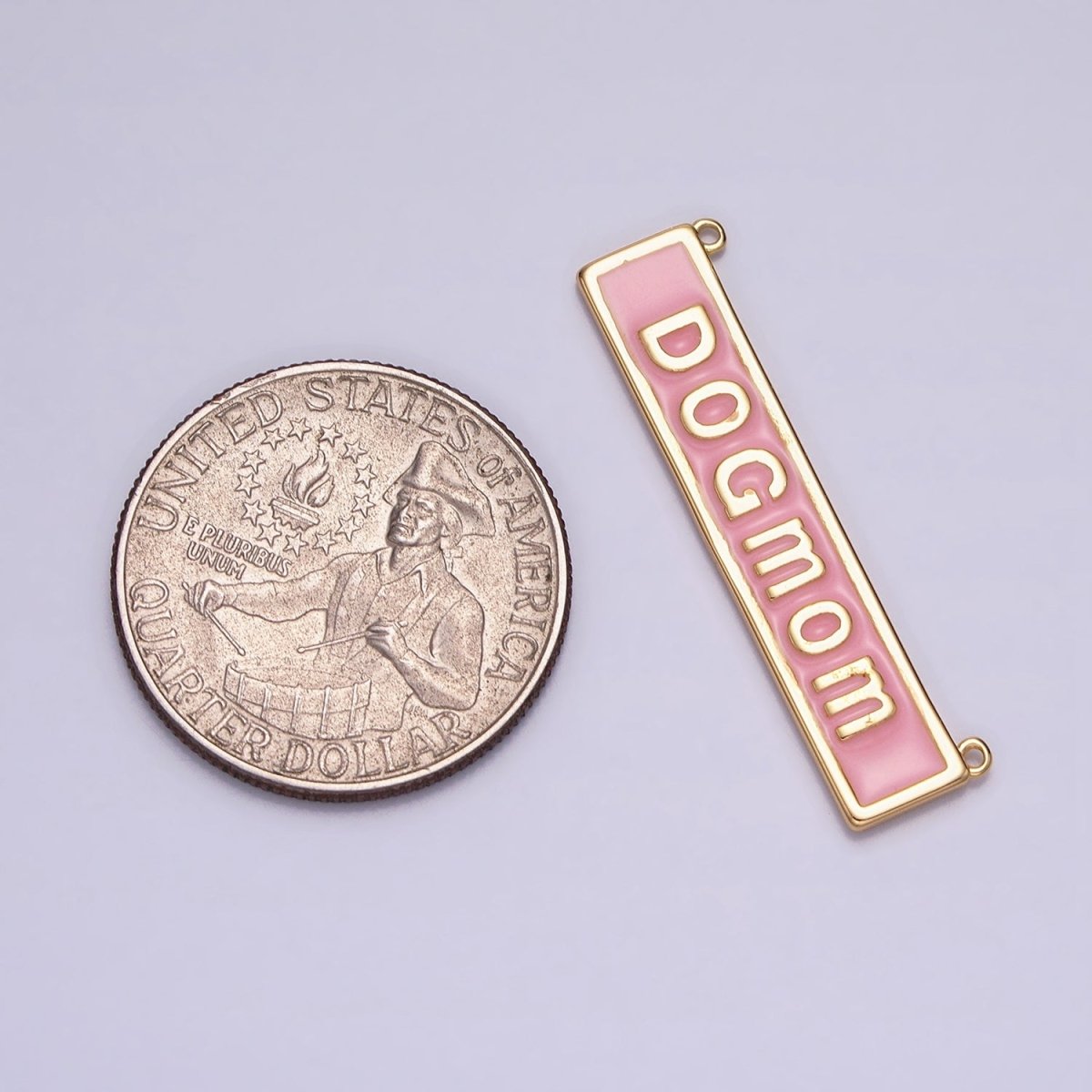 Dog Mom Word Charm Connectors Bar Pendants Link Connector in Gold Silver for Necklace Supply Y-830 Y-831