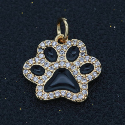 Dog Paw Gold Filled Charms M-648 - M-657