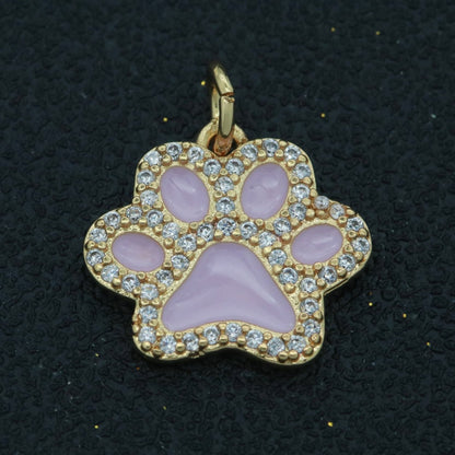 Dog Paw Gold Filled Charms M-648 - M-657