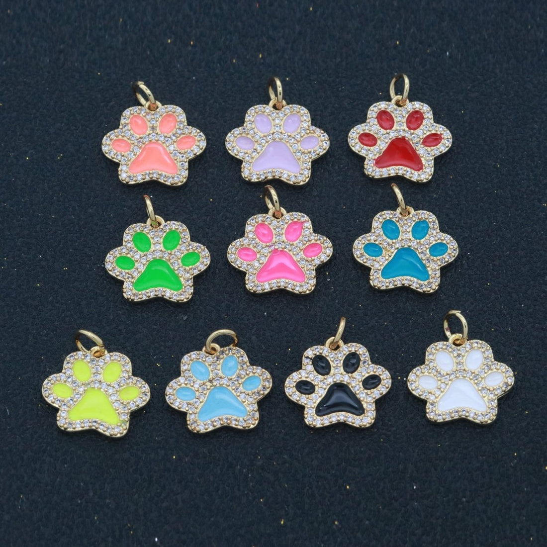 Dog Paw Gold Filled Charms M-648 - M-657