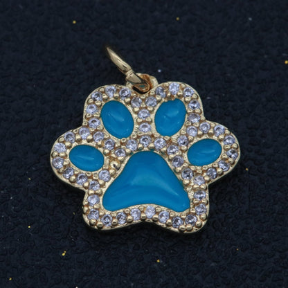 Dog Paw Gold Filled Charms M-648 - M-657