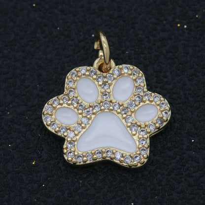 Dog Paw Gold Filled Charms M-648 - M-657
