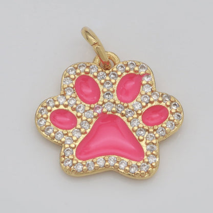 Dog Paw Gold Filled Charms M-648 - M-657