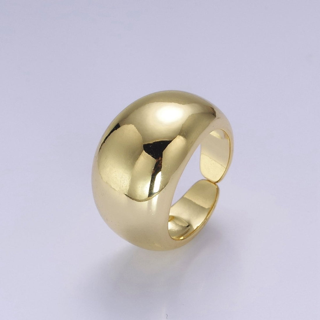 Dome Ring for Women in Gold Silver Stackable Bold Ring Chunky Statement Ring Jewelry Gift for Her Self Gift Minimalist O-2101 O-2102