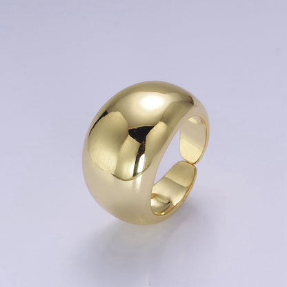 Dome Ring for Women in Gold Silver Stackable Bold Ring Chunky Statement Ring Jewelry Gift for Her Self Gift Minimalist O-2101 O-2102