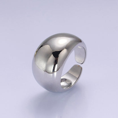 Dome Ring for Women in Gold Silver Stackable Bold Ring Chunky Statement Ring Jewelry Gift for Her Self Gift Minimalist O-2101 O-2102