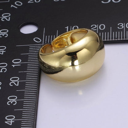 Dome Ring for Women in Gold Silver Stackable Bold Ring Chunky Statement Ring Jewelry Gift for Her Self Gift Minimalist O-2101 O-2102