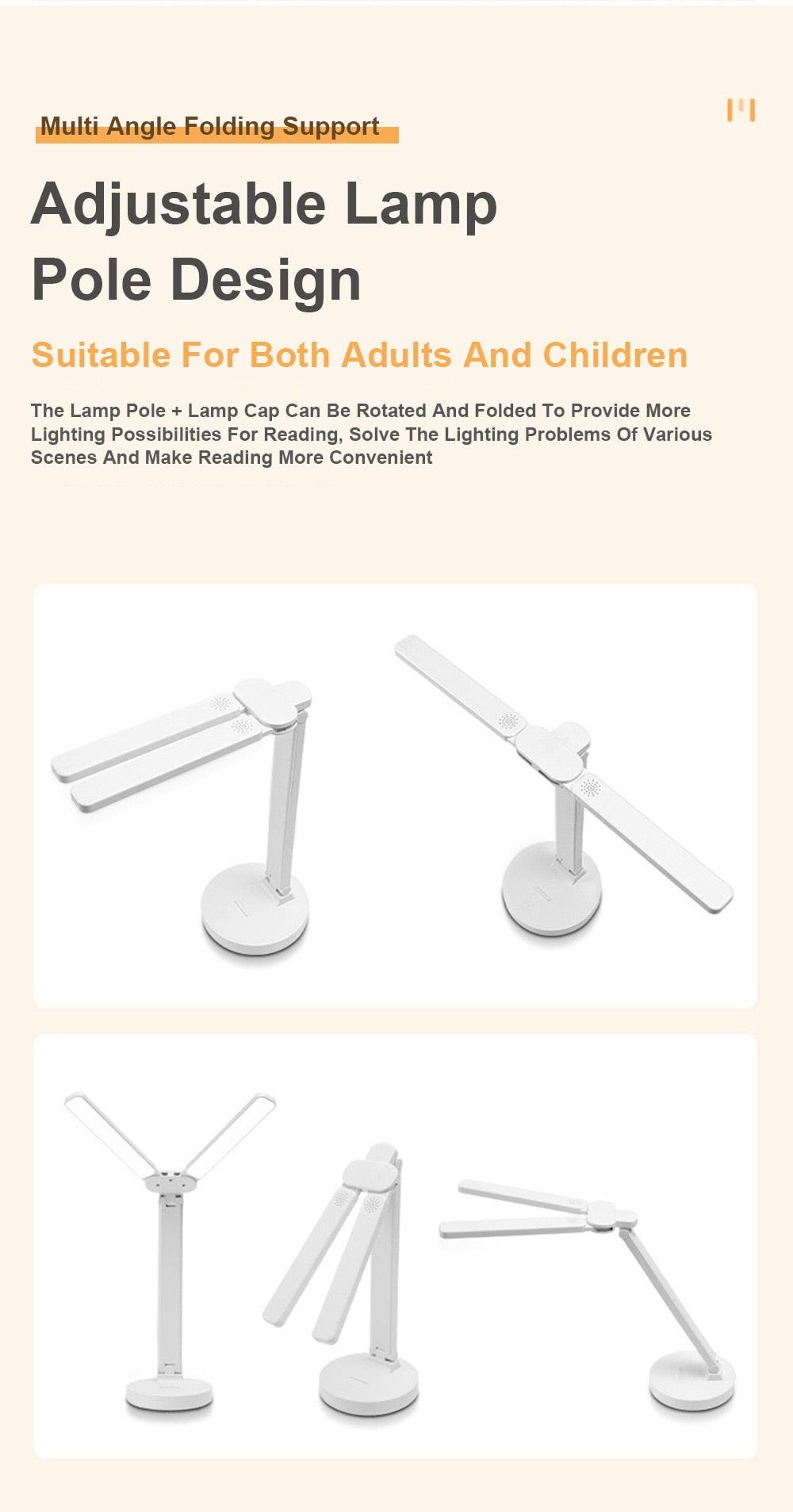 Double Lamp Cap Led Foldable Reading Lamp For Children&