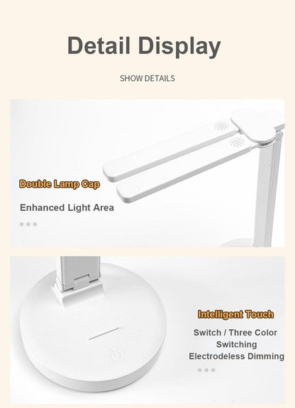 Double Lamp Cap Led Foldable Reading Lamp For Children&