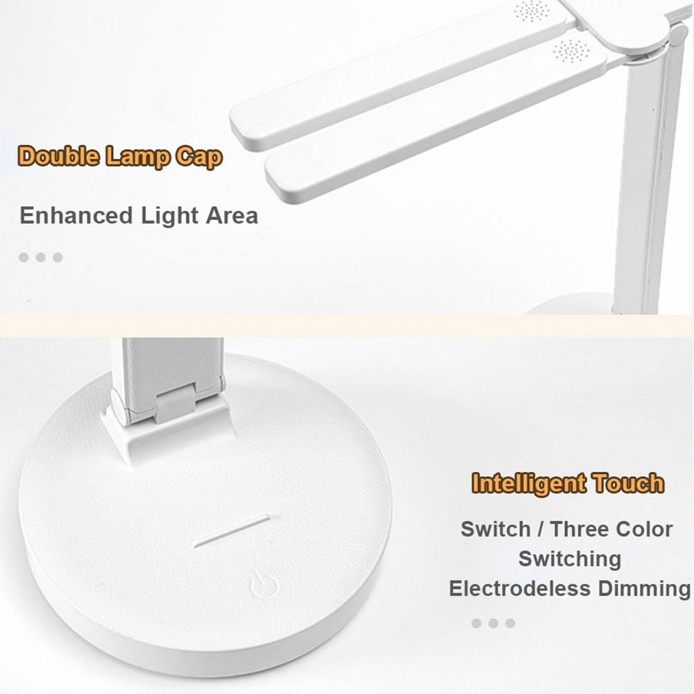 Double Lamp Cap Led Foldable Reading Lamp For Children&