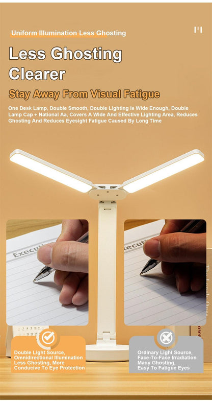 Double Lamp Cap Led Foldable Reading Lamp For Children&
