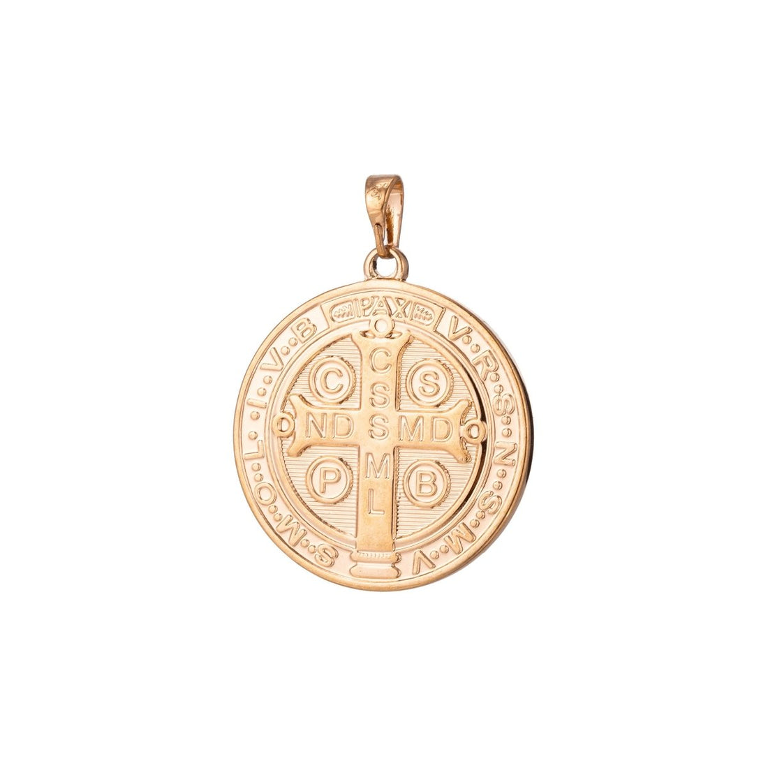 Double Sided Gold Filled Coin Saint Benedict Charm Medallion for Bracelet Necklace Pendant Earring Findings for Jewelry Making H-866  I-756