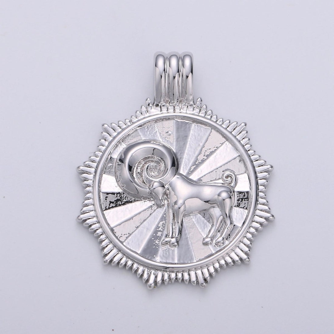 Double Sided Silver Zodiac Horoscope Sign Constellation Medallion Pendant Charm Coin Charm for Necklace Jewelry Making A-A1755-A-A1760