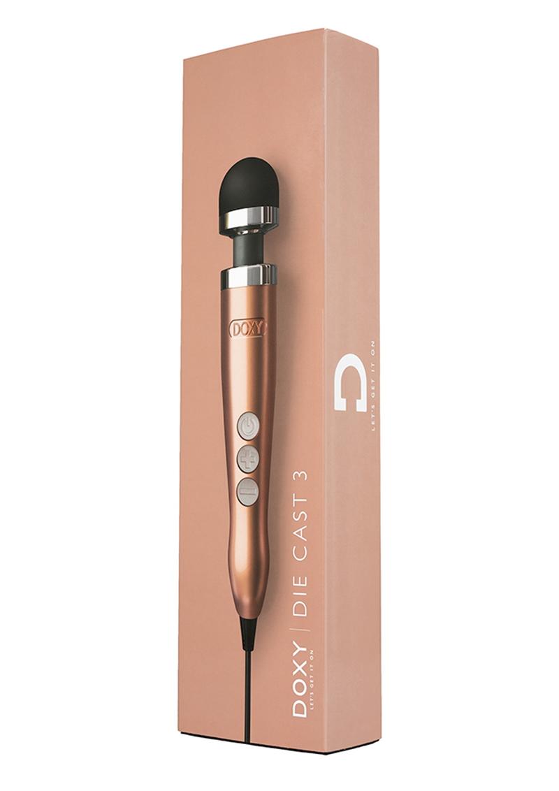 Doxy Die Cast 3 Rose Gold Wand Plug In Body Massager