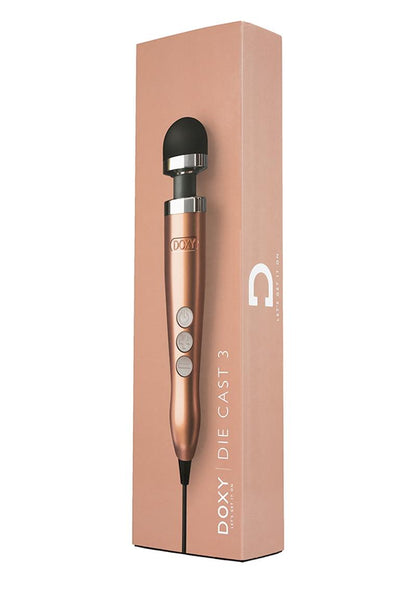 Doxy Die Cast 3 Rose Gold Wand Plug In Body Massager