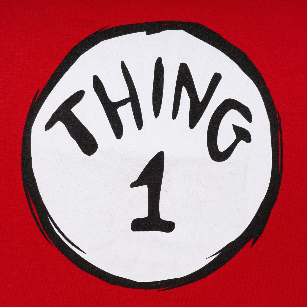 Dr Seuss Thing 1 Adult Short Sleeves Red T-Shirt