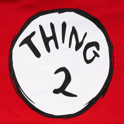 Dr Seuss Thing 2 Adult Short Sleeves Red T-Shirt
