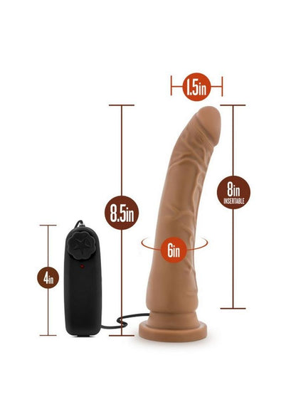 Dr. Skin Vibrating Cock with Suction Cup And Wired Remote Control