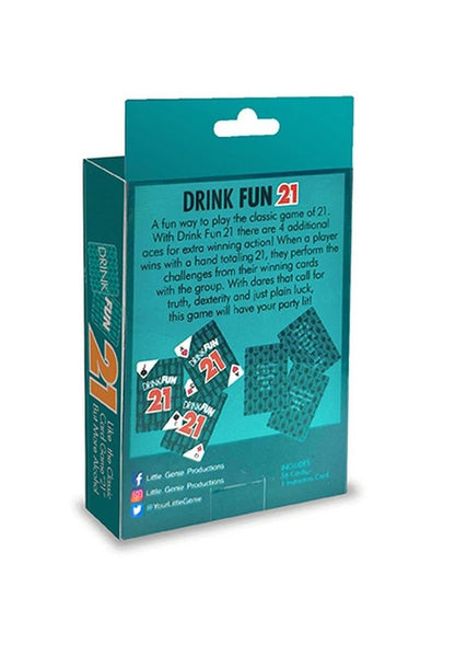 Drink Fun 21 Card Game For Classic 21 with Boozy Twists
