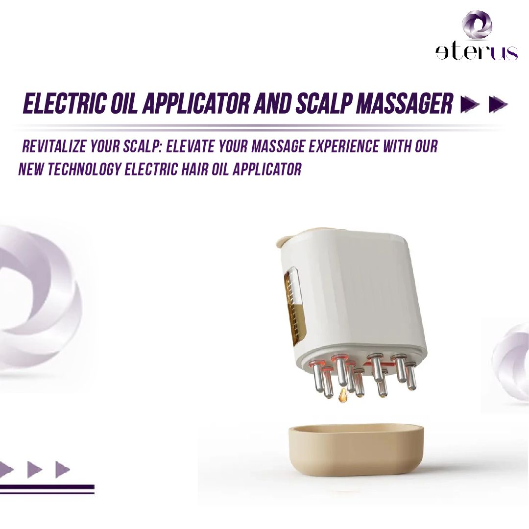 Electric Oil Applicator &amp; Scalp Massager 2-in-1: Wireless High-Frequency Vibration Hair Growth Serum Comb, Waterproof Charging Root Therapy Brush for Stress Relief &amp; Spa