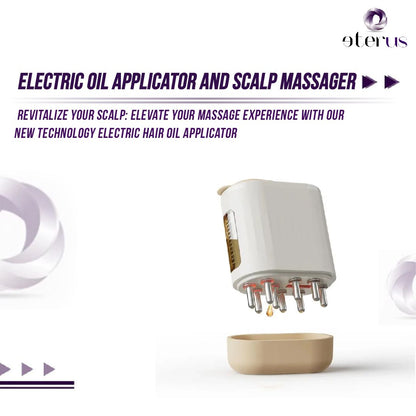 Electric Oil Applicator &amp; Scalp Massager 2-in-1: Wireless High-Frequency Vibration Hair Growth Serum Comb, Waterproof Charging Root Therapy Brush for Stress Relief &amp; Spa