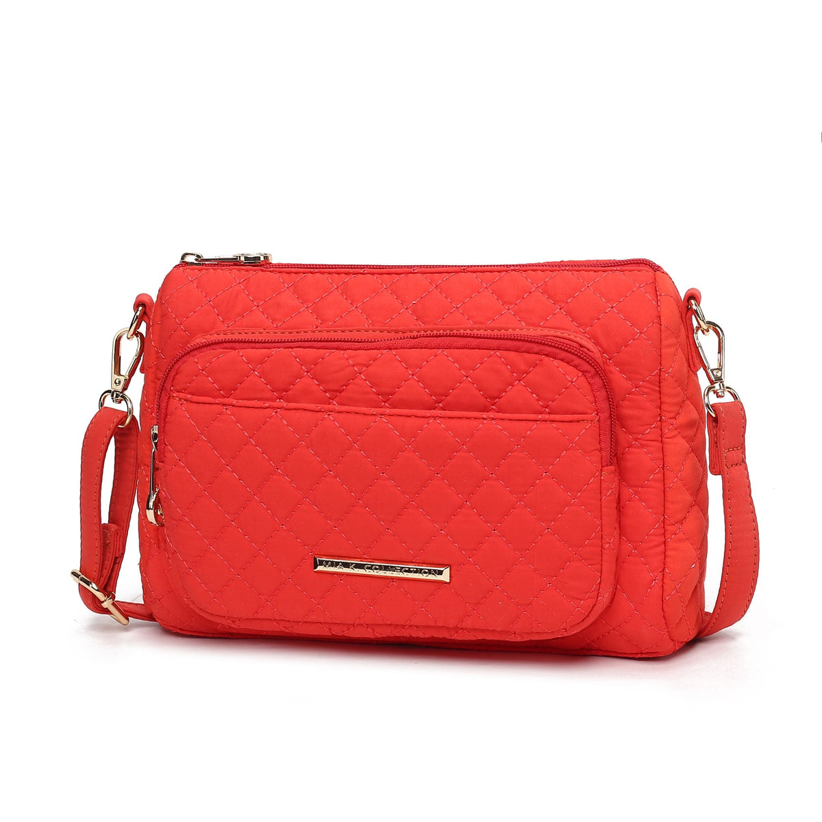 MKF Collection Rosalie Solid Quilted Cotton Women Shoulder Bag by Mia K