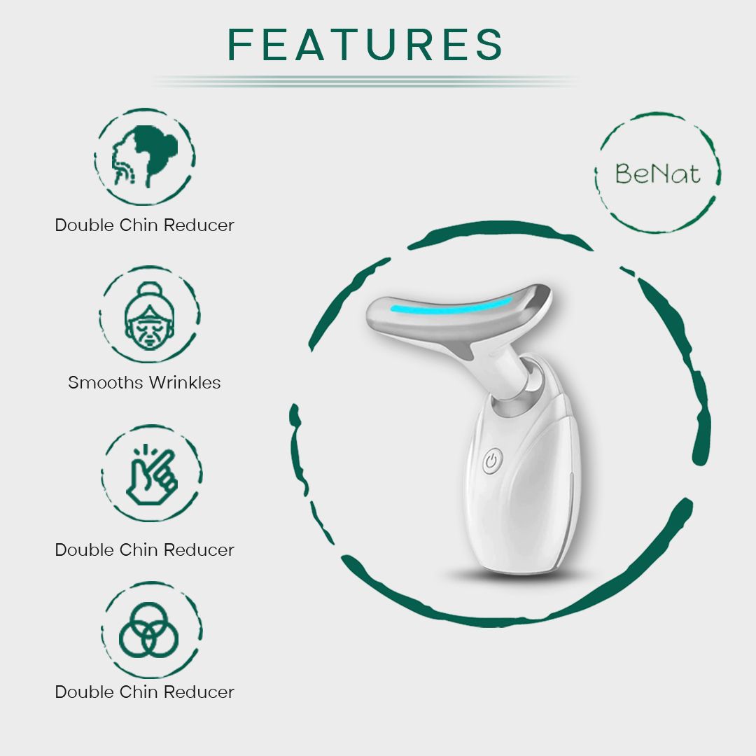 Neck &amp; Face Lifting LED Therapy Device - Anti-Aging Wrinkle Remover &amp; Double Chin Reducer Massager