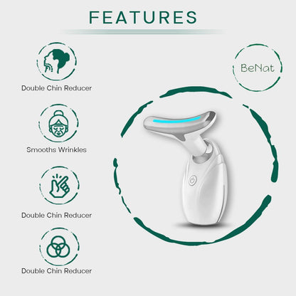 Neck &amp; Face Lifting LED Therapy Device - Anti-Aging Wrinkle Remover &amp; Double Chin Reducer Massager