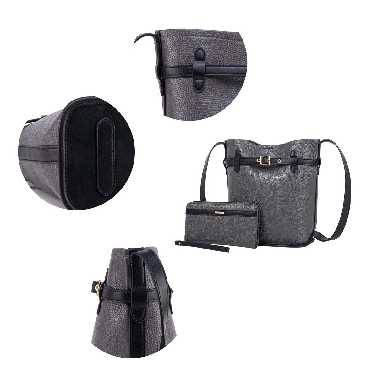 MKF Collection Odette 2-Piece Bucket Bag &amp; Wallet by Mia K
