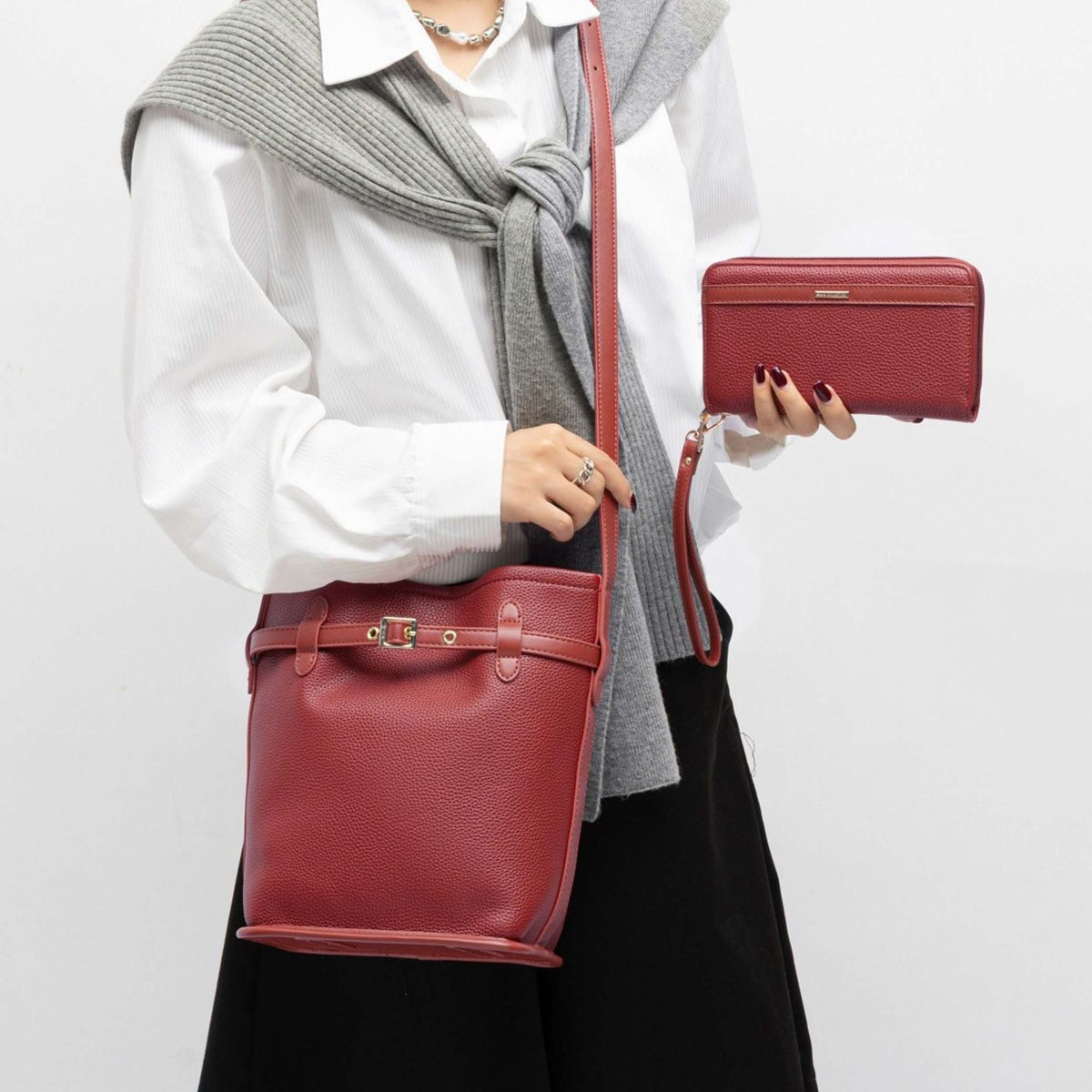 MKF Collection Odette 2-Piece Bucket Bag &amp; Wallet by Mia K