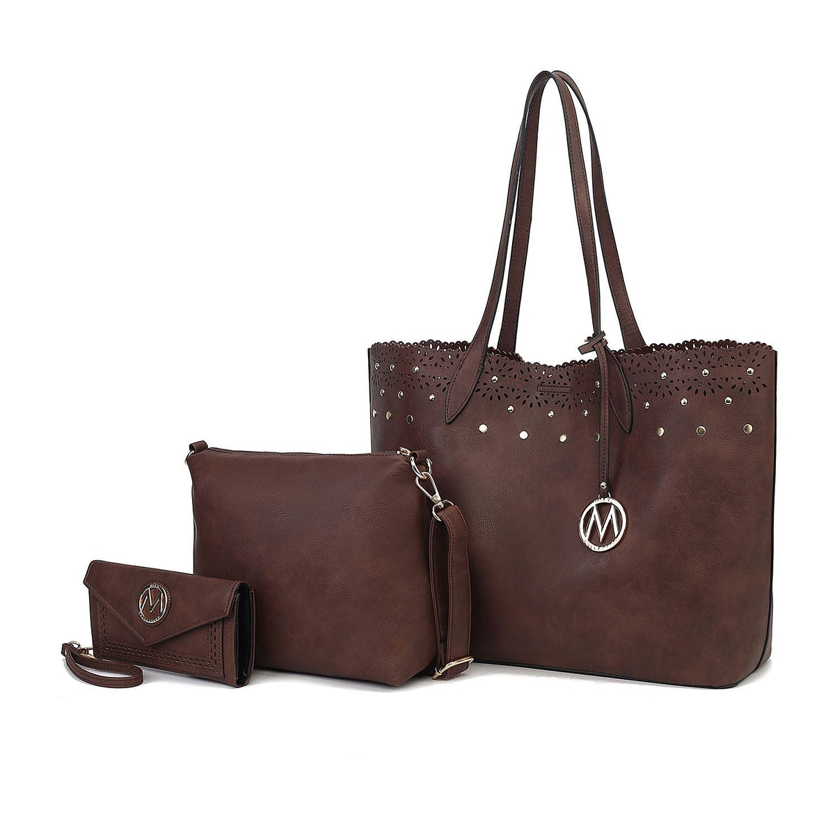 MKF Collection Mariahna 3 PCS Shopper Tote, Cross and Wallet Handbag by Mia K