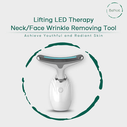 Neck &amp; Face Lifting LED Therapy Device - Anti-Aging Wrinkle Remover &amp; Double Chin Reducer Massager