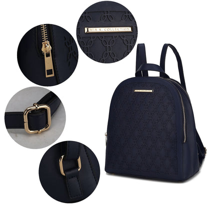 MKF Collection Sloane Vegan Leather Multi-Compartment Backpack by Mia K.