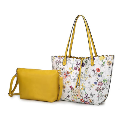 MKF Collection Danielle Reversible Shopper Tote Bag Crossbody Pouch by Mia K