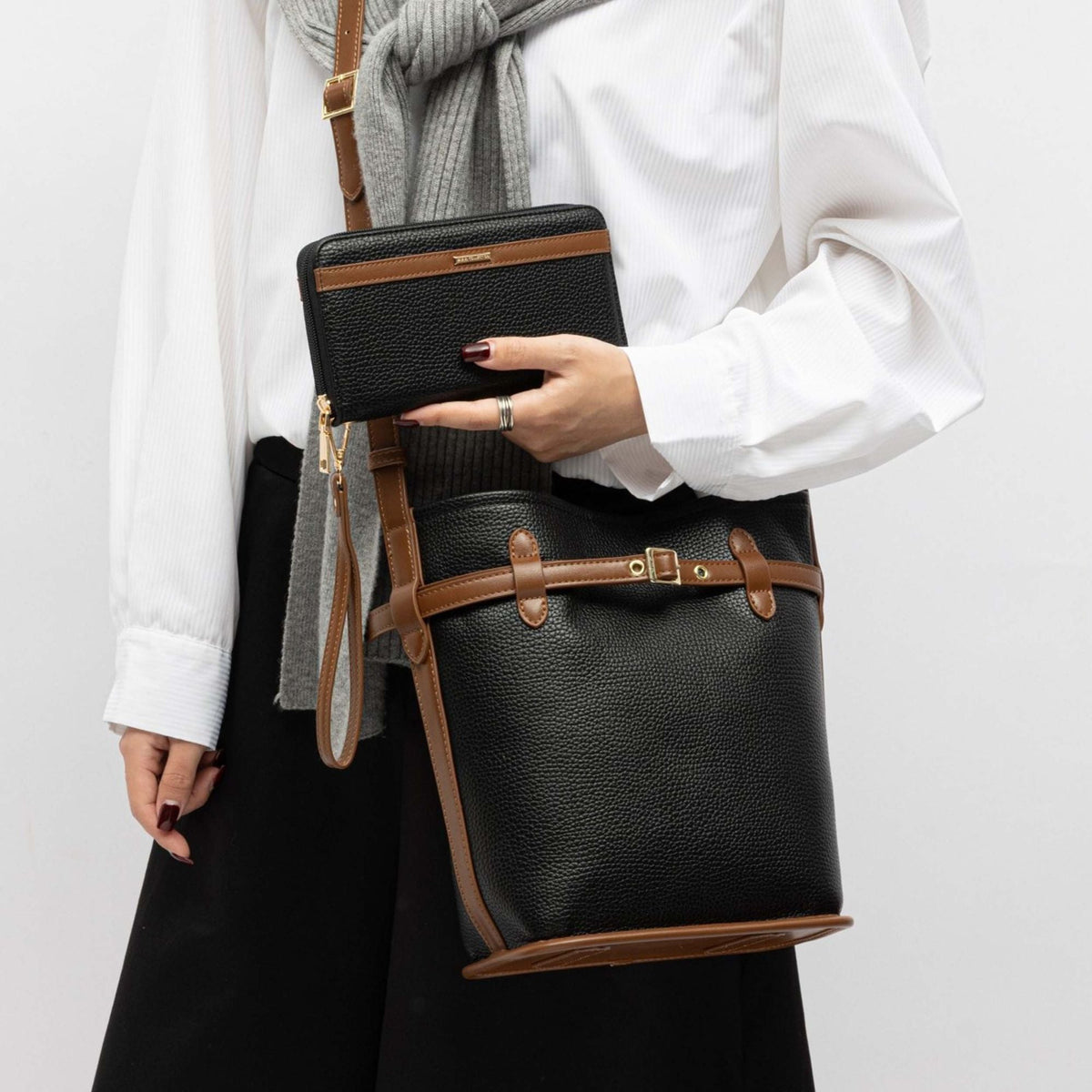 MKF Collection Odette 2-Piece Bucket Bag &amp; Wallet by Mia K
