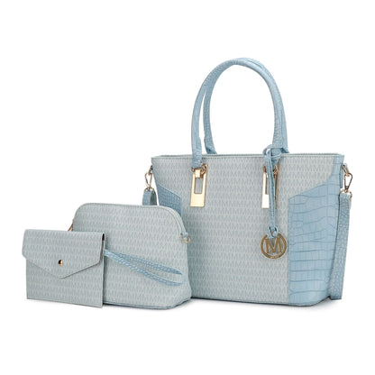 MKF Collection Shonda 3PC Tote with Cosmetic Pouch &amp; Wristlet by Mia k