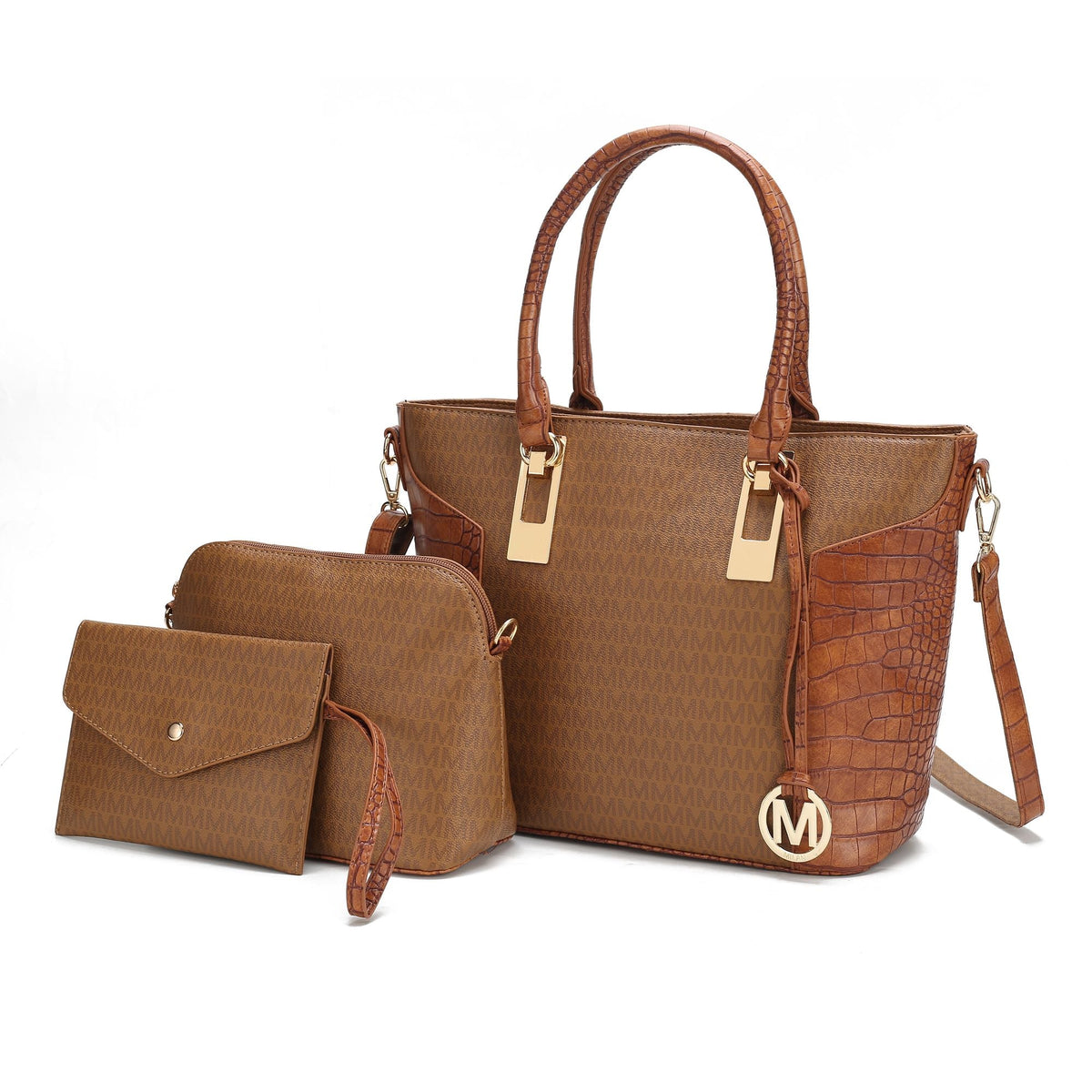 MKF Collection Shonda 3PC Tote with Cosmetic Pouch &amp; Wristlet by Mia k